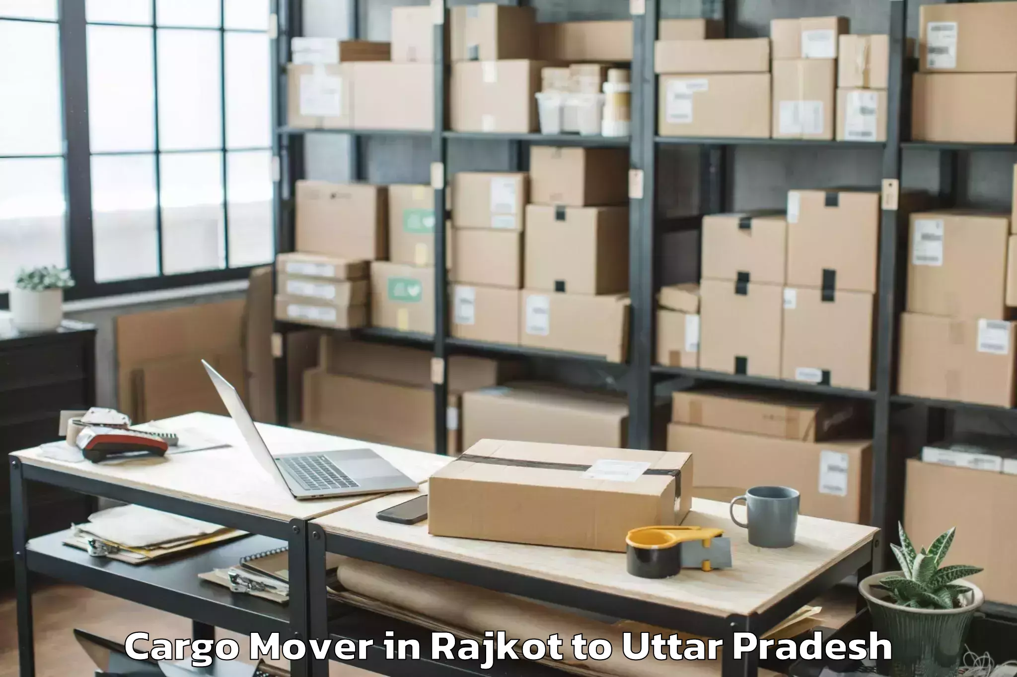 Top Rajkot to Balrampur Cargo Mover Available